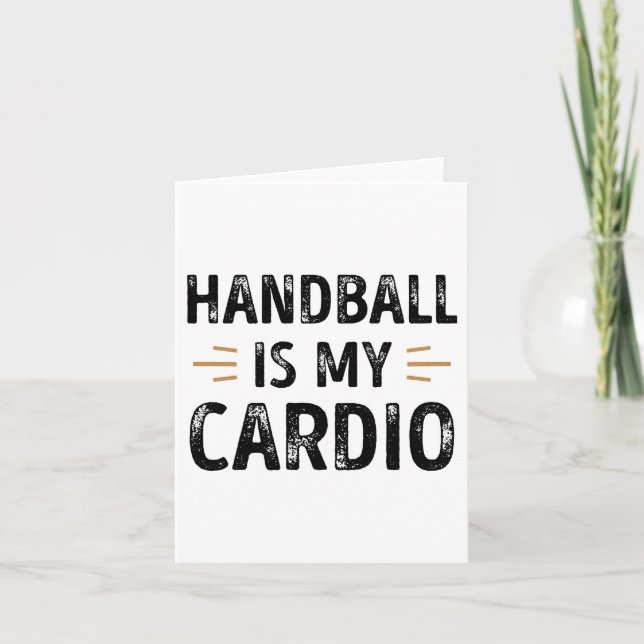 Tarjeta El balonmano divertido es mi cardio - regalo depor (Anverso)
