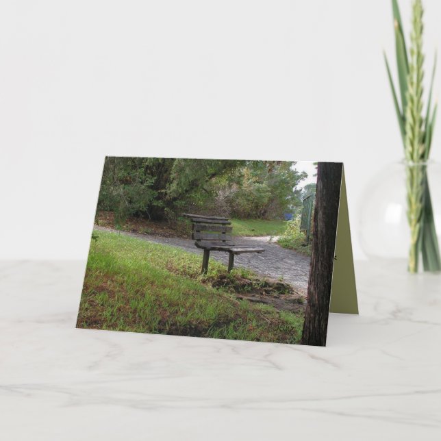 Tarjeta El banco de parque viejo (Anverso)