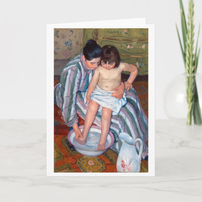 Tarjeta El baño del niño, Mary Cassatt (Anverso)