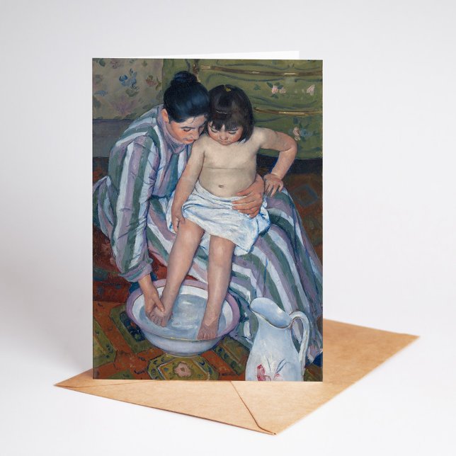 Tarjeta El baño del niño | Mary Cassatt (Subido por el creador)