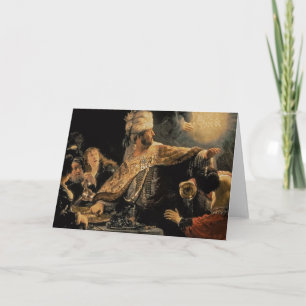 Tarjeta El banquete c.1636-38 del Belshazzar