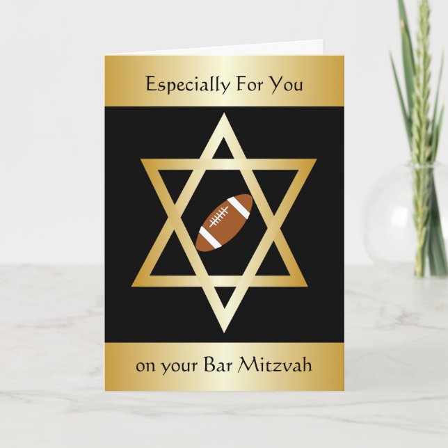 Tarjeta El bar de fútbol americano Mitzvah (Anverso)