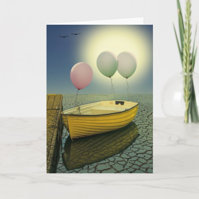 Tarjeta El barco amarillo (Anverso)