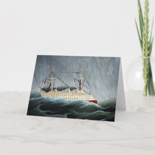 Tarjeta El barco en la tempestad   Henri Rousseau