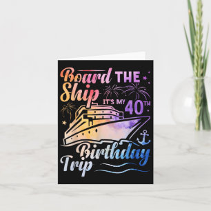 Tarjeta El barco es mi cumpleaños número 40
