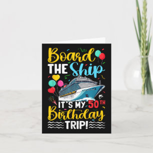 Tarjeta El barco es mi cumpleaños número 50
