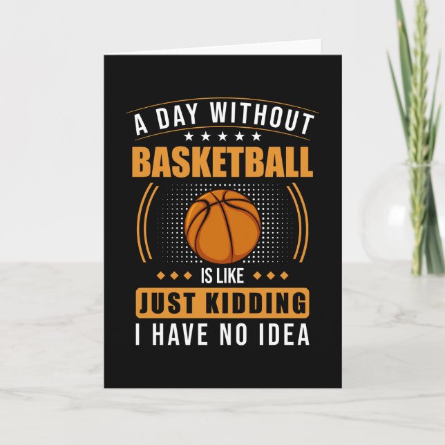 Tarjeta El básquetbol dice ser gracioso (Anverso)
