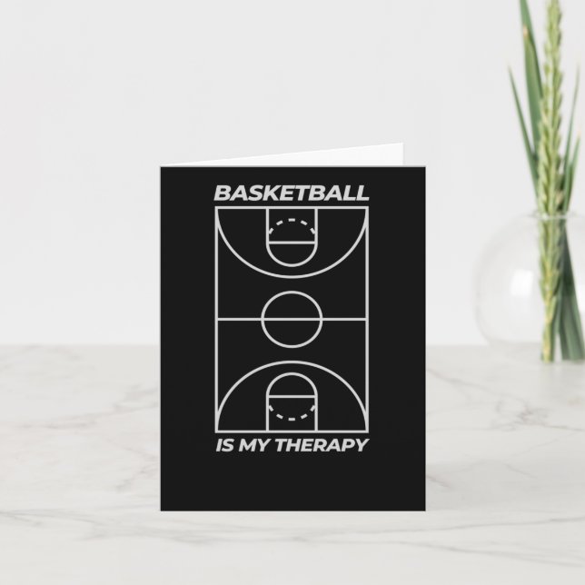 Tarjeta El básquetbol es mi terapia (Anverso)