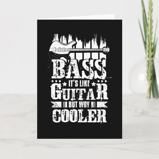 Tarjeta El Bass Es Como La Guitarra Pero Mucho Más Frío (Anverso)