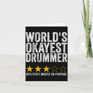Tarjeta El baterista más o menos bien del mundo golpea cos