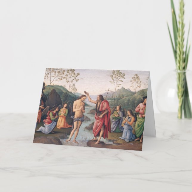 Tarjeta El bautismo de Cristo (Anverso)