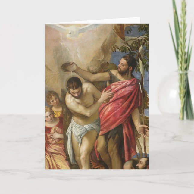 Tarjeta El bautismo de Cristo (Anverso)