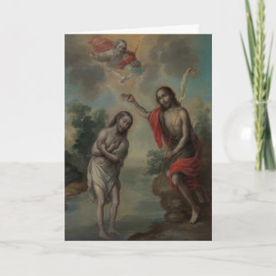 Tarjeta El Bautismo de Cristo por Nicolás Enríquez