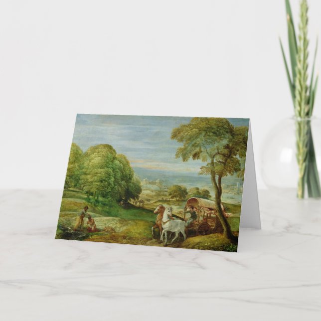 Tarjeta El bautismo del eunuco etíope (Anverso)