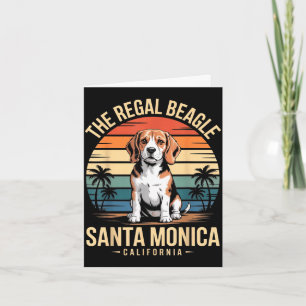 Tarjeta El beagle regio santa monica california retro