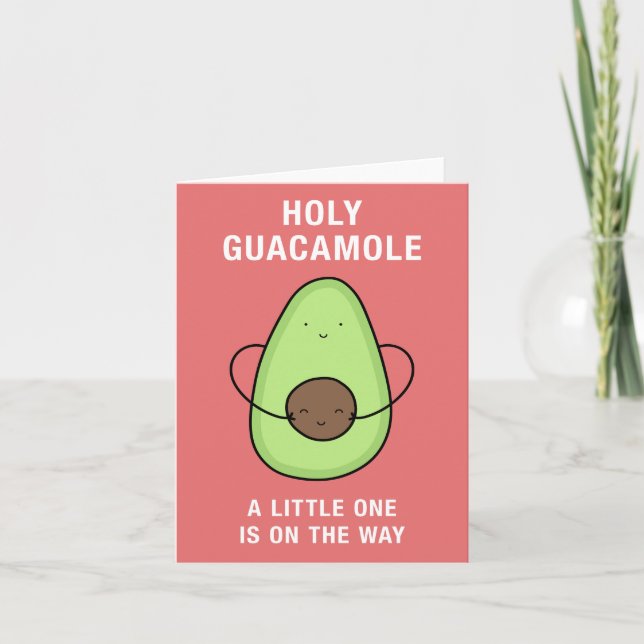 Tarjeta El bebé de Guacamole en camino (Anverso)