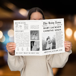 Tarjeta El bebé de un periódico se acerca pronto a la Invi