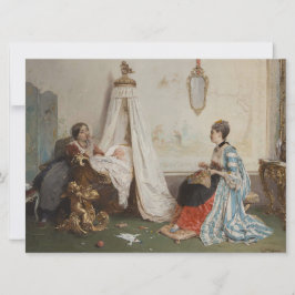 Tarjeta El bebé duerme (de Gerolamo Induno)