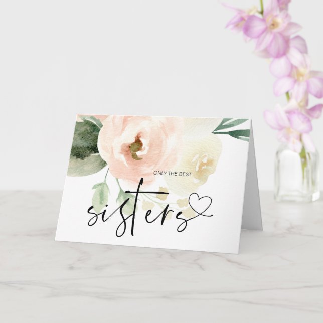 Tarjeta El bebé embarazada revela regalo a la hermana nuev (Orquídea)