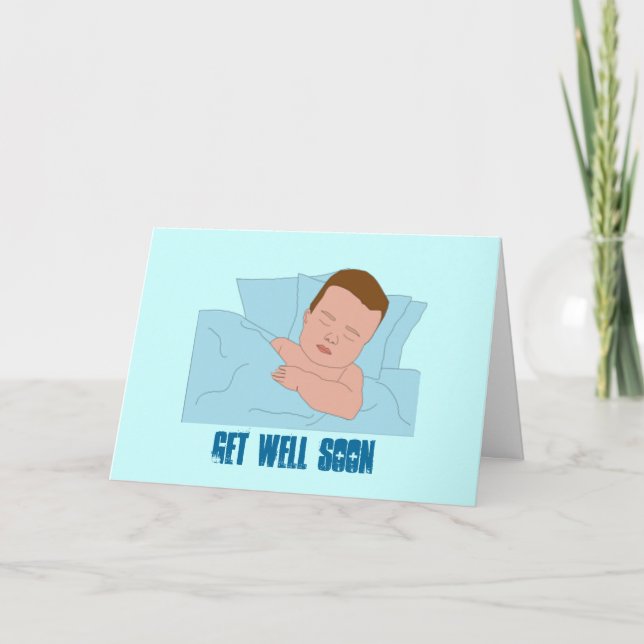 Tarjeta El bebé/niño se recuperará pronto (Anverso)