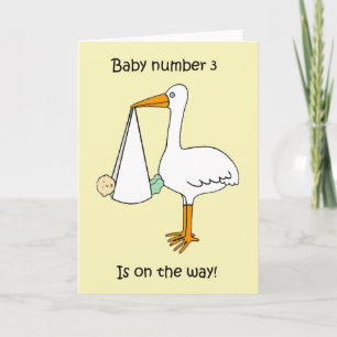 Tarjeta El bebé número 3 está en camino