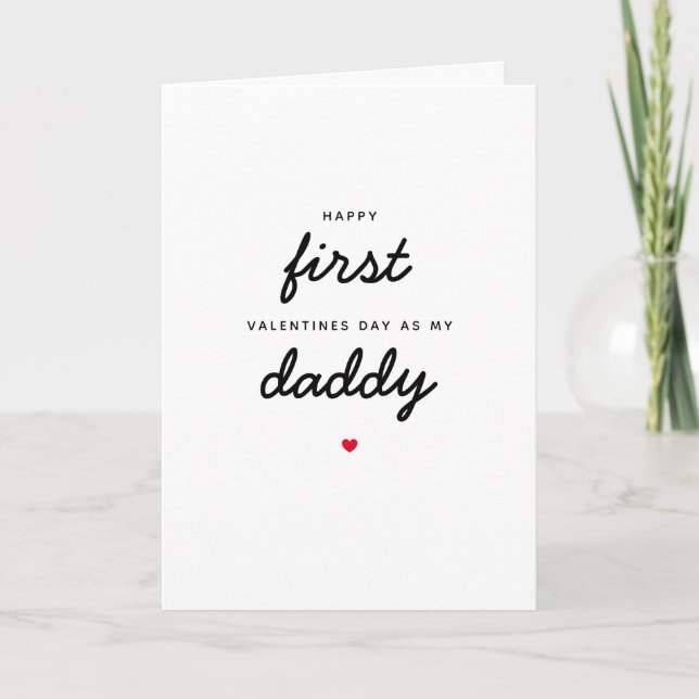 Tarjeta El bebé recién nacido primer Día de San Valentín c (Anverso)