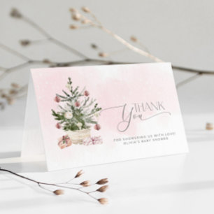 Tarjeta El bebé rosado está frío afuera de la ducha bebé g