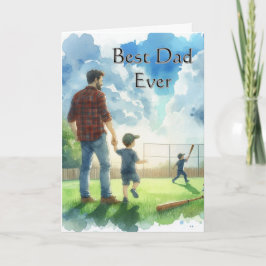 Tarjeta El béisbol del Día del Padre Mejor