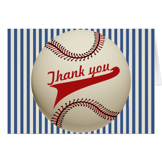 Tarjeta El béisbol del vintage le agradece