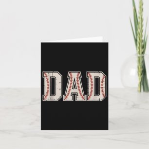 Tarjeta El Béisbol Papá Feliz Día Del Padre Camisetas Para