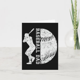 Tarjeta El Béisbol Retro Papá Feliz Día De Los Padres Para