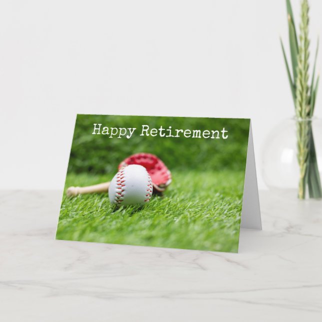 Tarjeta El béisbol y los murciélagos se retiran de la hier (Anverso)