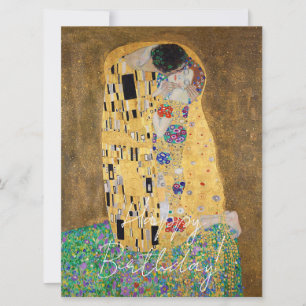 Tarjeta El Beso de Gustav Klimt Feliz Cumpleaños