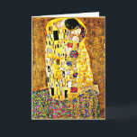 Tarjeta El beso, famoso cuadro de Gustav Klimt<br><div class="desc">El beso,  pintura apasionada del artista sbolista austríaco Gustav Klimt</div>