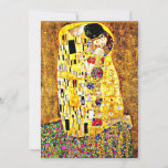 Tarjeta El beso, famoso cuadro de Gustav Klimt<br><div class="desc">El beso,  pintura apasionada del artista sbolista austríaco Gustav Klimt</div>