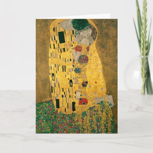 Tarjeta El beso - Gustav Klimt (Anverso)