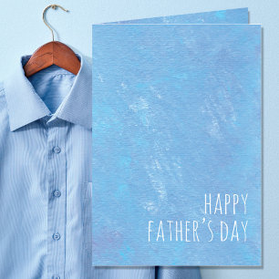 Tarjeta El blanco moderno del Día del Padre Feliz Azul sim