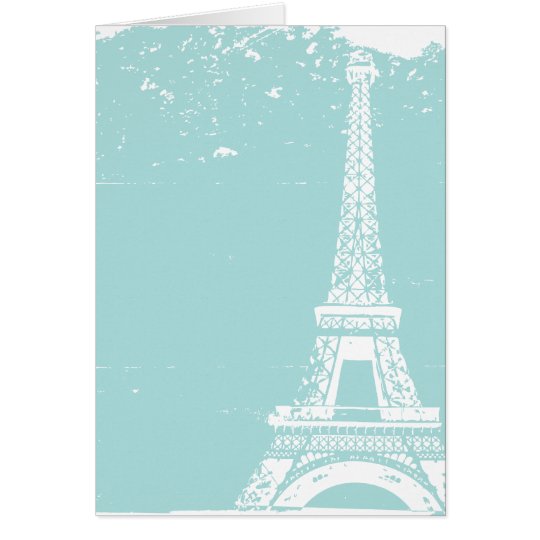 Tarjeta El boda azul de la torre Eiffel le agradece las