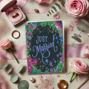 Tarjeta El Boda floral floral Bonito recién casado Boho mo