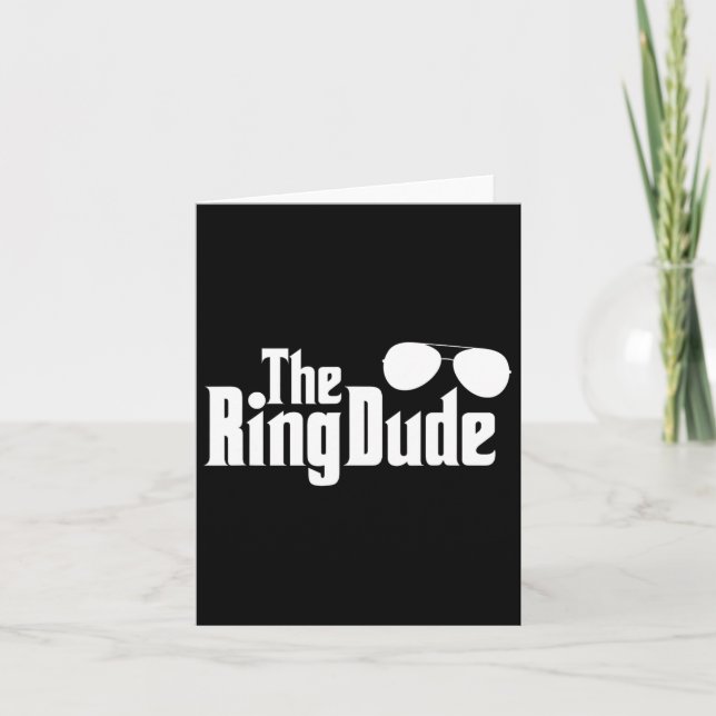 Tarjeta El Boda Groom Bes de Ring Dude Ring Ring (Anverso)