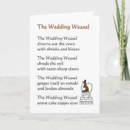 Tarjeta El Boda Weasel - un poema boda divertido
