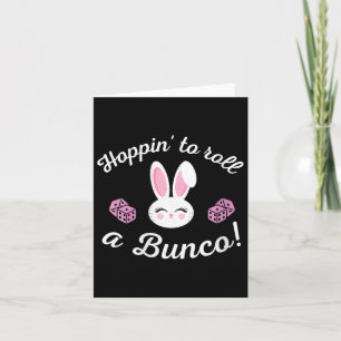 Tarjeta El Bono De Pascua Hoppin Para Rodar Un Bunco Dice 