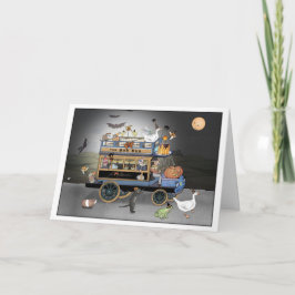 Tarjeta ¡El Boo de Halloween! Autobús