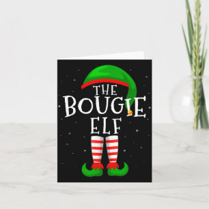 Tarjeta El Bougie Elf Divertido Grupo Familiar Coincidente