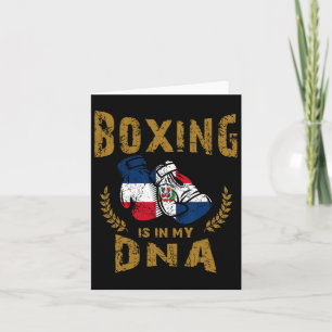 Tarjeta El Boxeo Es En Mi Boxi De Bandera De República Dom