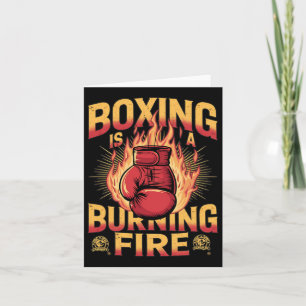 Tarjeta El Boxeo Es Un Fuego En llamas