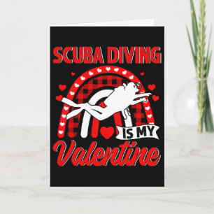 Tarjeta El buceo Scu es mi corazón de San Valentín arcoíri
