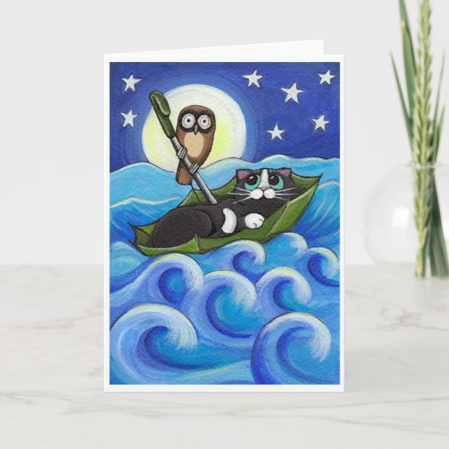 Tarjeta El búho y el pussycat (Anverso)