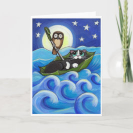 Tarjeta El búho y el pussycat