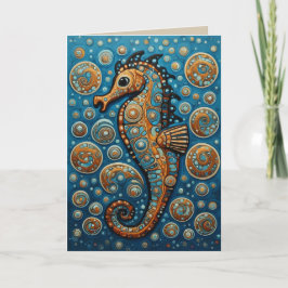 Tarjeta El caballito de mar surrealista